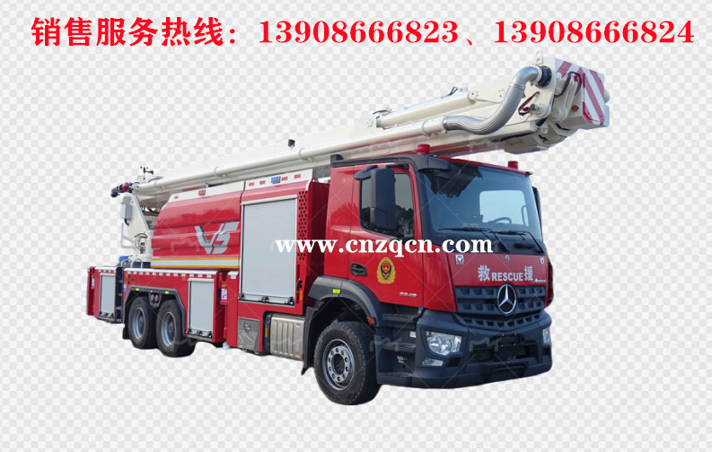 奔驰Arocs后双桥举高喷射消防车
